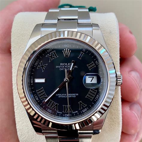 rolex datejust charcoal grey dial 116334|Rolex 116334.